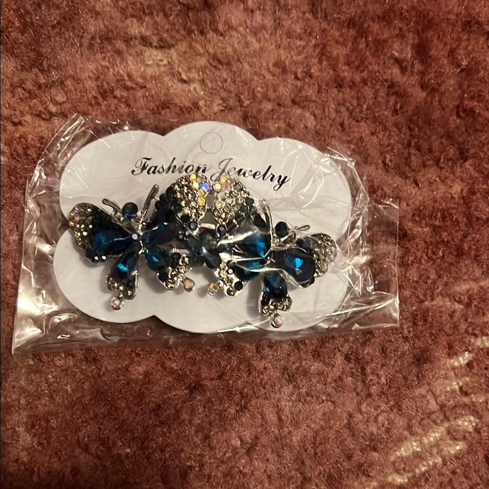 Elegant Blue Butterfly hair piece